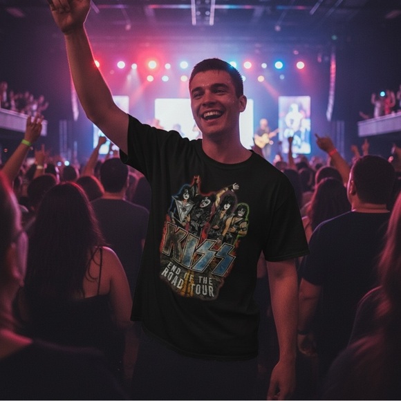 KISS End of the Road Tour 2020 Black Original Merch Concert T-Shirt Men’s Size M - Picture 3 of 5